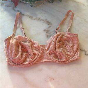 Soma Stretch Lace Balconette Tan/Pink Bra